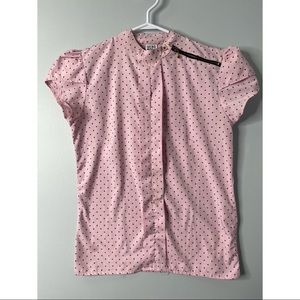 Cute Polka Dot light Pink formal shirt